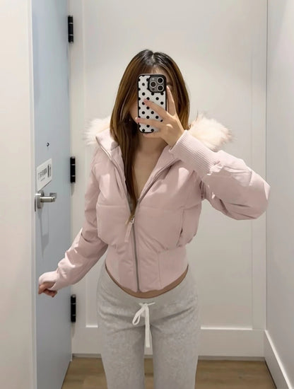 Hooded Women Zipper Sweatshirt Casual Grunge Jacket