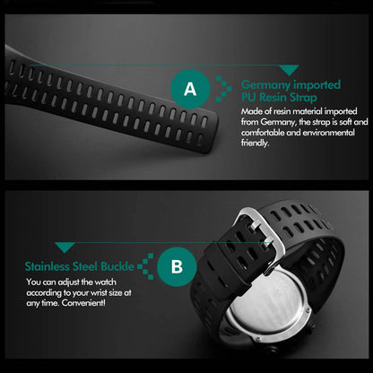 Men's Military Sports LED Digital Watch with Luminous Features