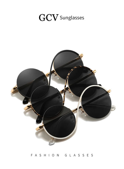 Gorgeous Round Frame Women Sunglasses in Metal