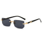 Rimless Rectangle Sunglasses for Women and Men