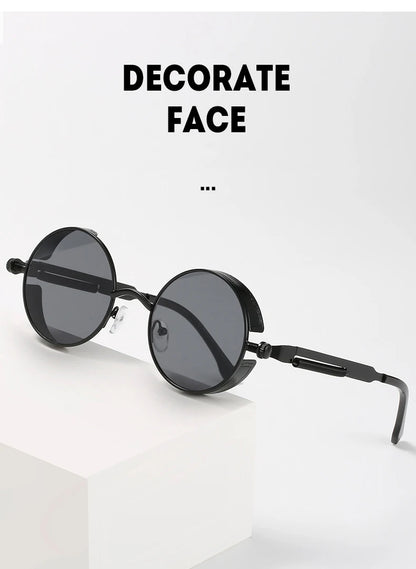 Metal Alloy Round Sunglasses for Men