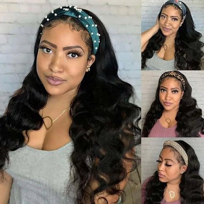 18 Inch Straight Headband Wig Brazilian Virgin Hair
