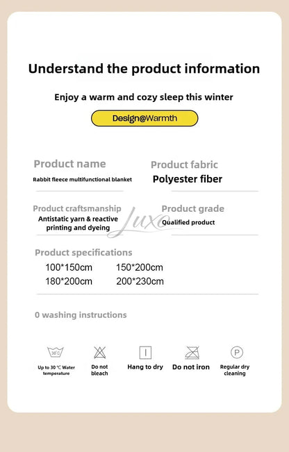 Thickened Striped Flannel Multifunctional Blanket