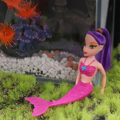 Mermaid Doll 16cm Educational Girls Toy Pink Purple Orange