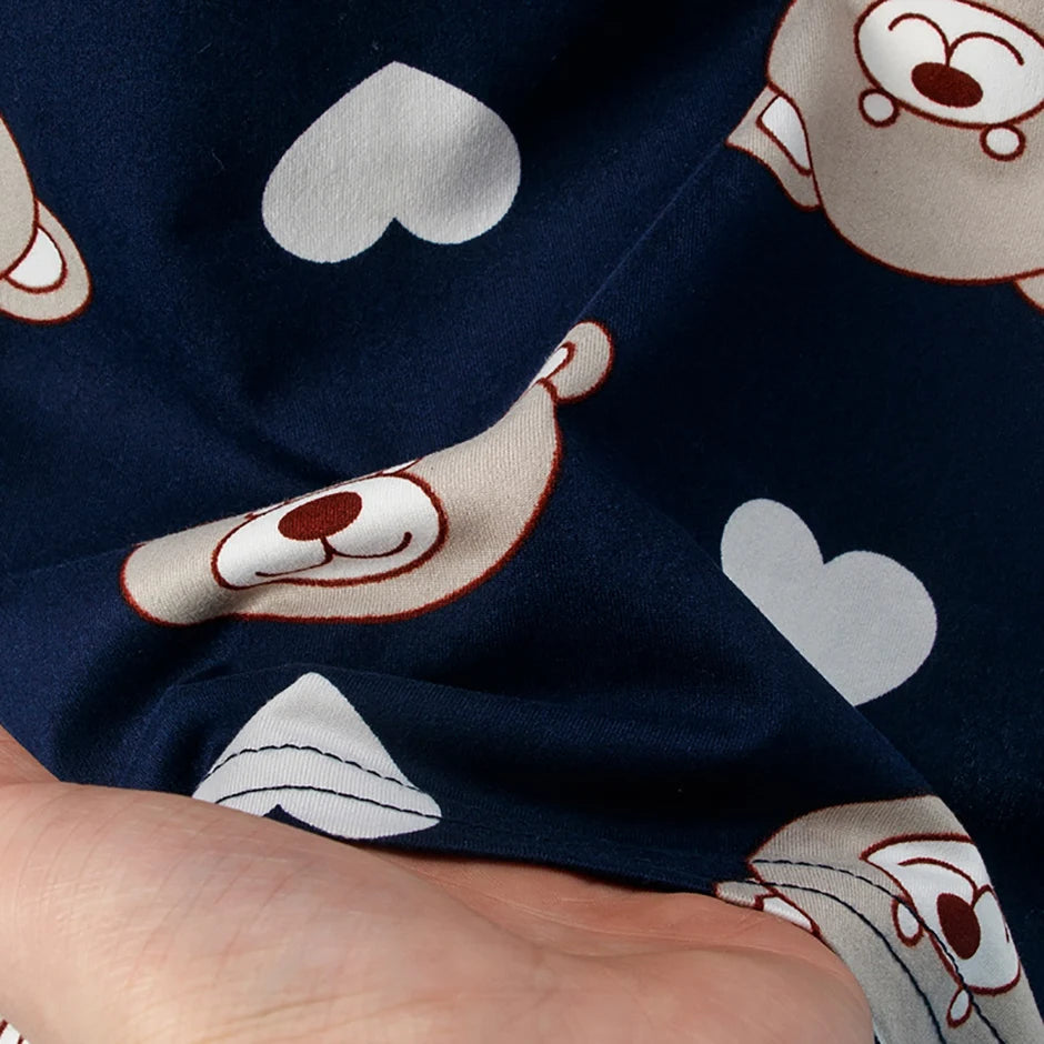 Children's Casual Joker Bear Print Pajama Set