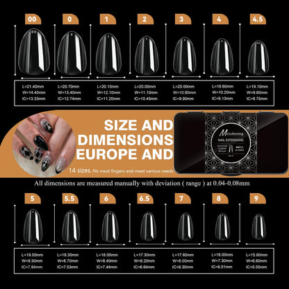 Soft Gel Full Cover Almond Fake Nails Box