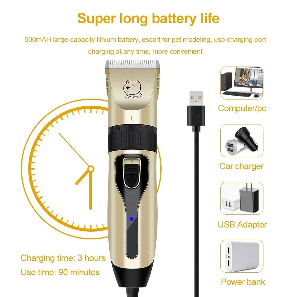 USB Rechargeable Pet Grooming Clipper