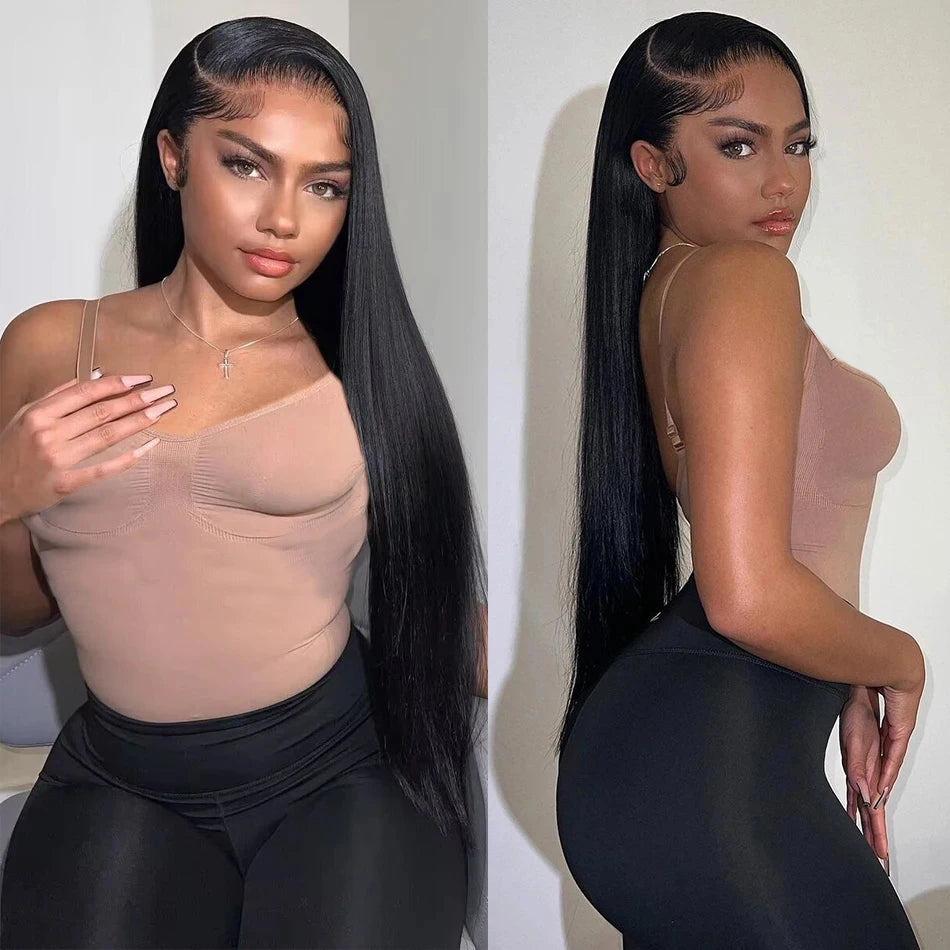 HD Lace Front Straight Human Hair Wig Transparent Lace