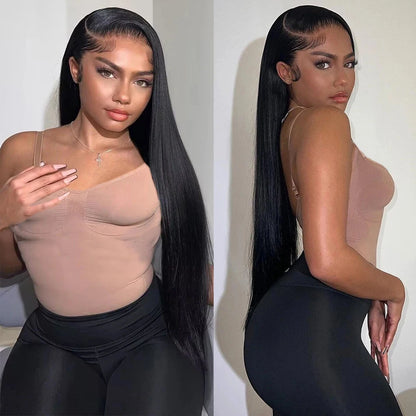 HD Lace Front Straight Human Hair Wig Transparent Lace