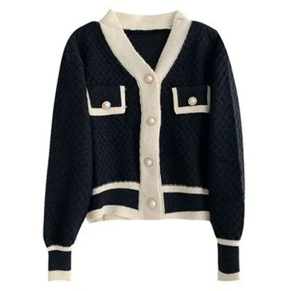 Knit Women's Cardigan Sweater with Long Sleeves