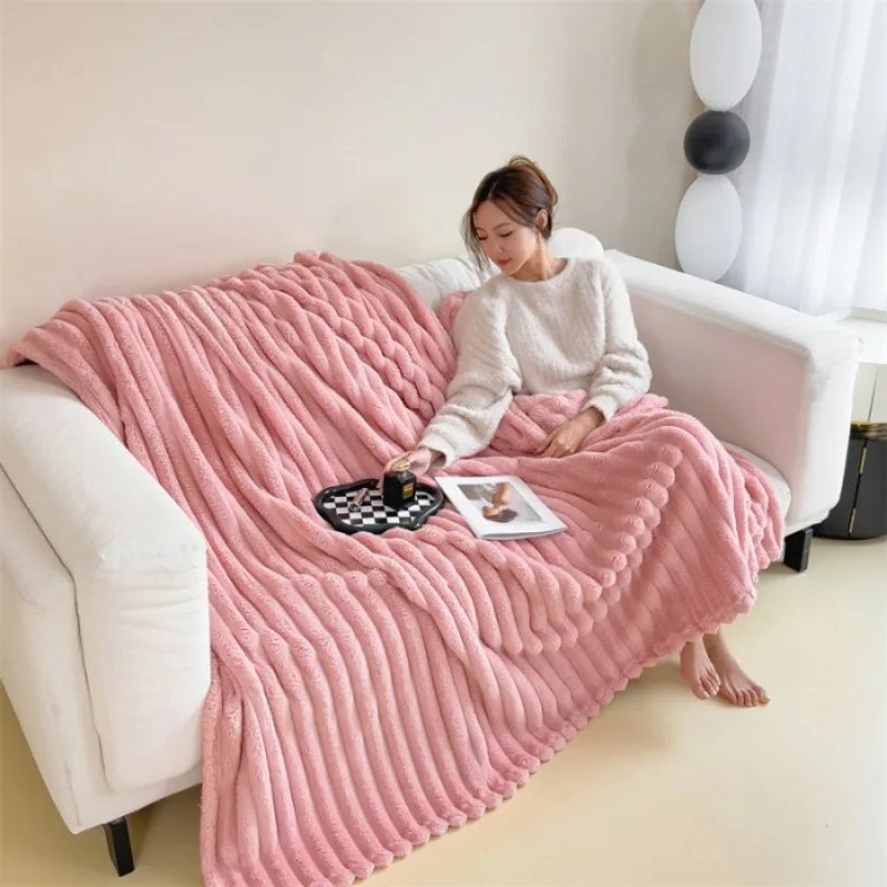 Solid Color Coral Fleece Blanket 100% Polyester
