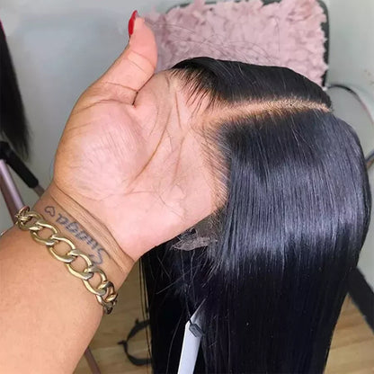 Bone Straight Lace Front Wig 30 40 Inch Human Hair