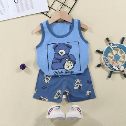 Cotton Summer Kids Clothing Set T-Shirt and Shorts