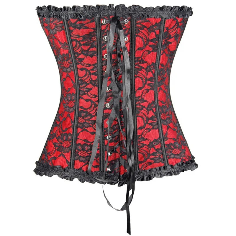 Gothic Lace Up Corset Shapewear for Women
