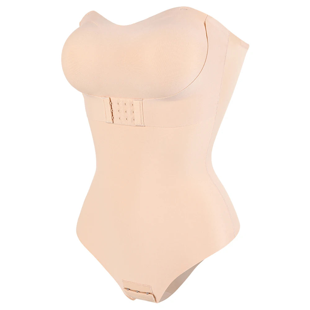 Strapless Bodysuit Tummy Control Shapewear Black S-4XL