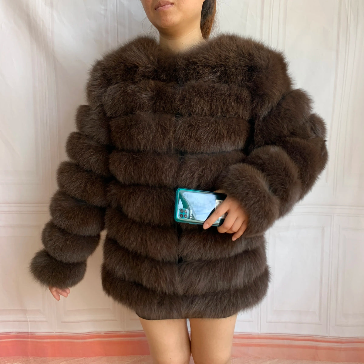 4in1 Real Fox Fur Coat for Women