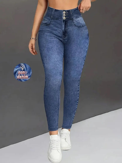 Women's Ankle-Length Elastic Leggings for Casual Wear