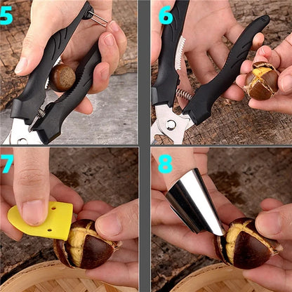 Stainless Steel Chestnut Peeler and Scissors Tool