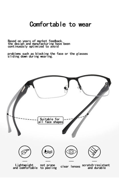 Color-Changing Half-Frame Reading Glasses in Alloy