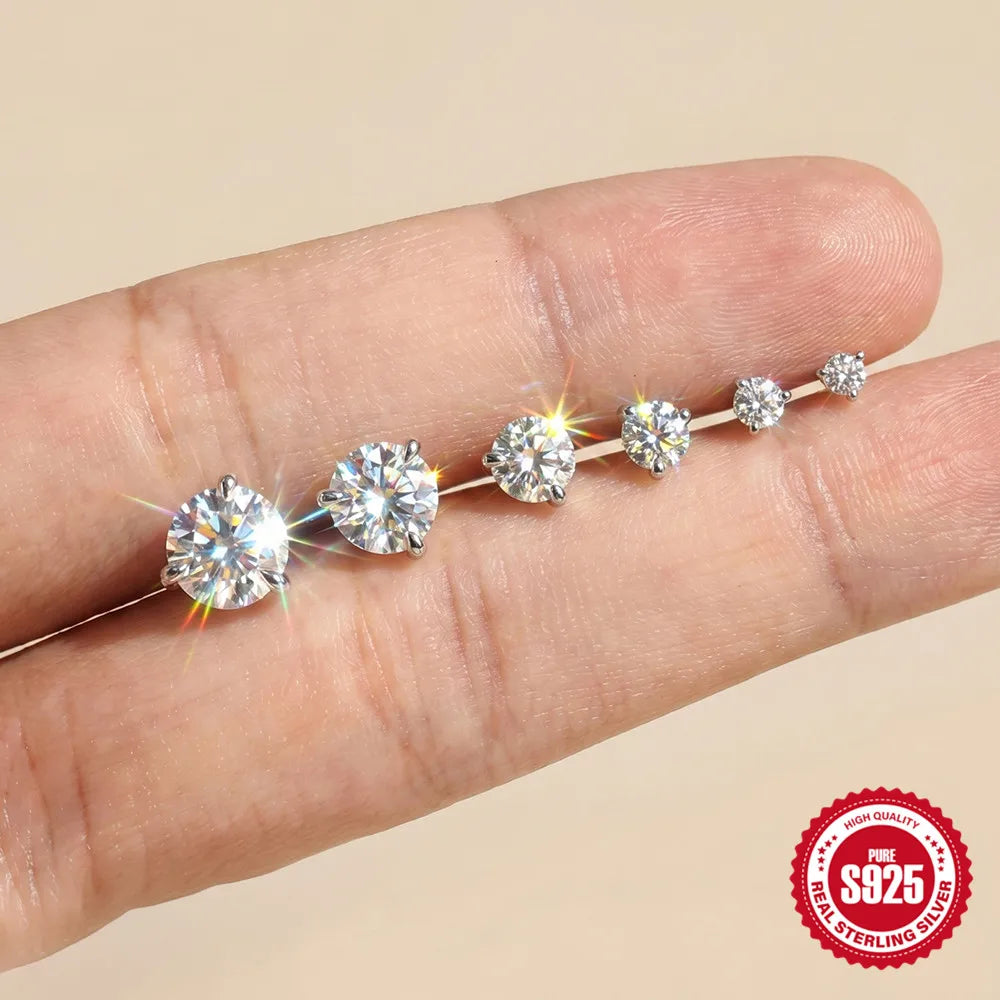 Canner Moissanite Stud Earrings 925 Sterling Silver