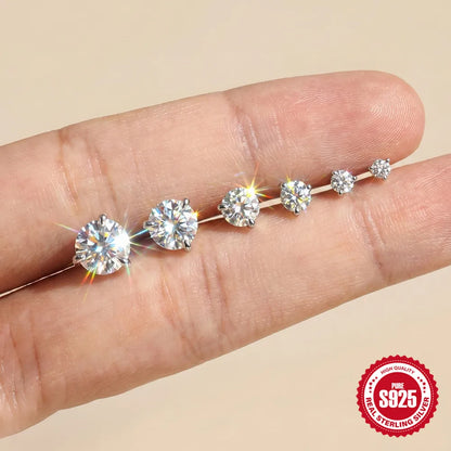 Canner Moissanite Stud Earrings 925 Sterling Silver