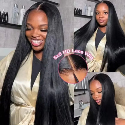 Brazilian Straight Human Hair Wig 13x4 Transparent Lace