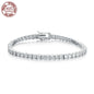 Moissanite Tennis Bracelet 925 Sterling Silver Gold Plated