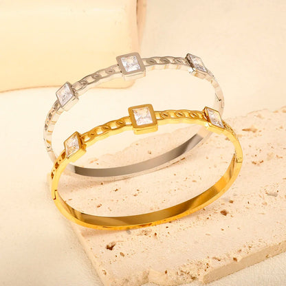 Classic Gold Plated Stainless Steel Cuff Bracelet