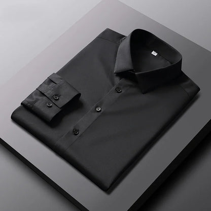 Men's Long Sleeved Solid Color Casual Shirt