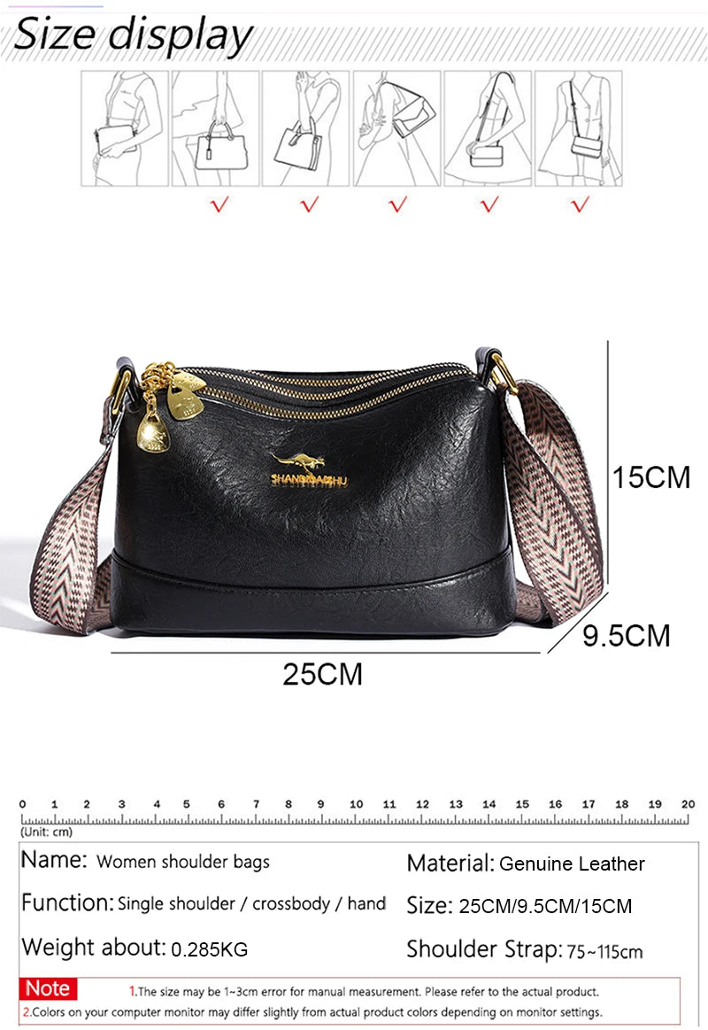 Cow Leather Designer Handbag Purse for Women