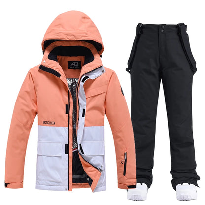 Unisex Winter Snow Ski Suit Jacket and Pants Set