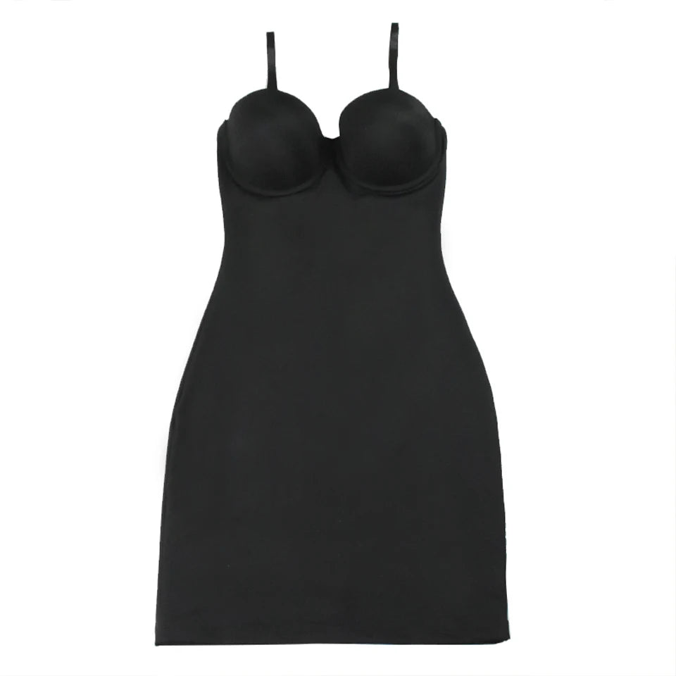 Backless Bodycon Mini Dress with Skinny Straps in Black
