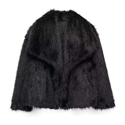 Faux Fur Fluffy Coat for Women Warm Winter Outerwear