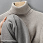 Mens Knitted Turtleneck Sweater Slim Fit Casual