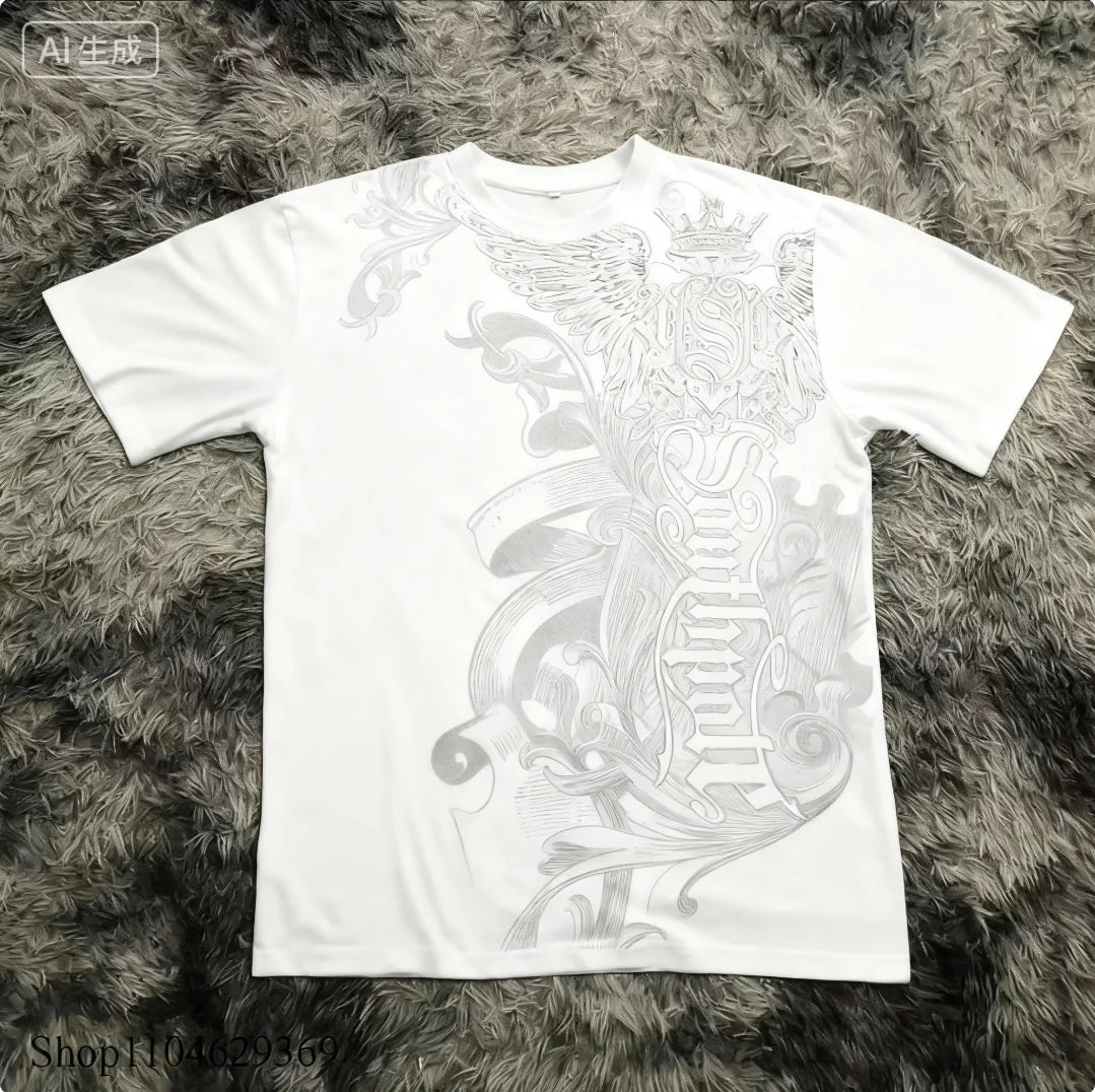 Gothic Style Oversized Cotton T-Shirt for Women
