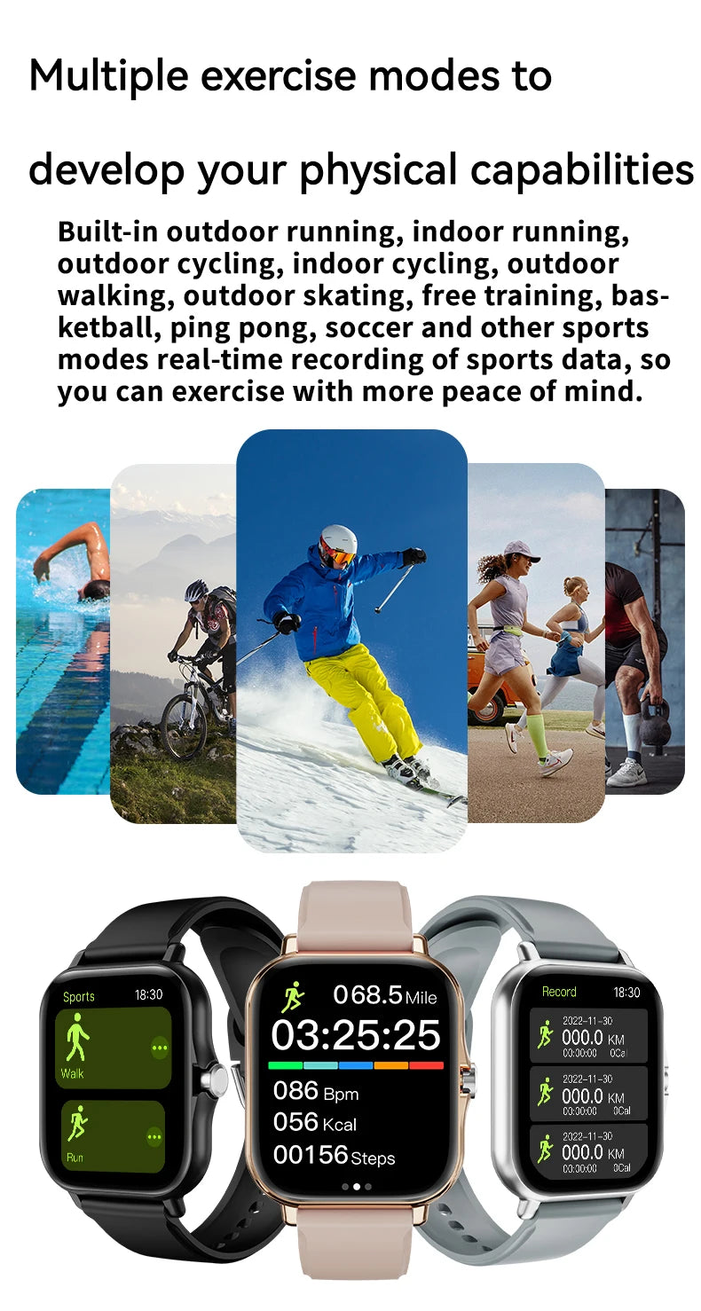 LAXASFIT Smart Watch Full Touch Sports Fitness Watch