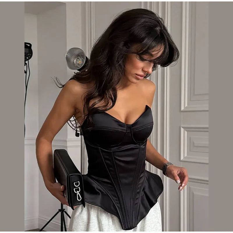 Kpop Black Hollow Out Mini Dress Women Elegant Turtleneck