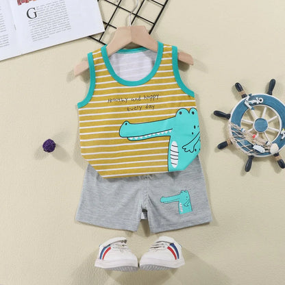 Cotton Summer Kids Clothing Set T-Shirt and Shorts