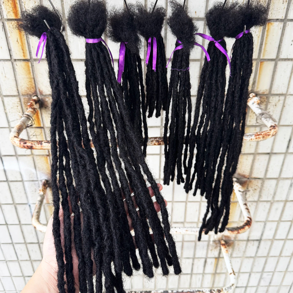 Handmade Human Hair Dreadlock Extensions 50 Strands 6-20 Inch