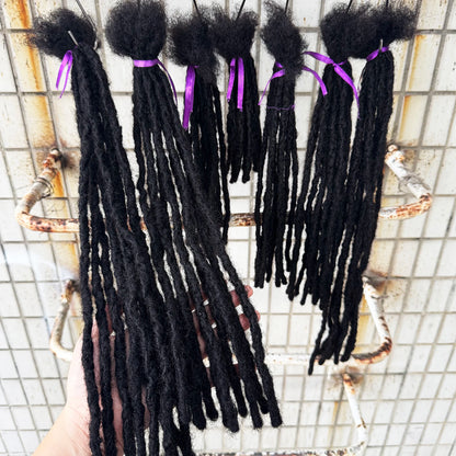 Handmade Human Hair Dreadlock Extensions 50 Strands 6-20 Inch