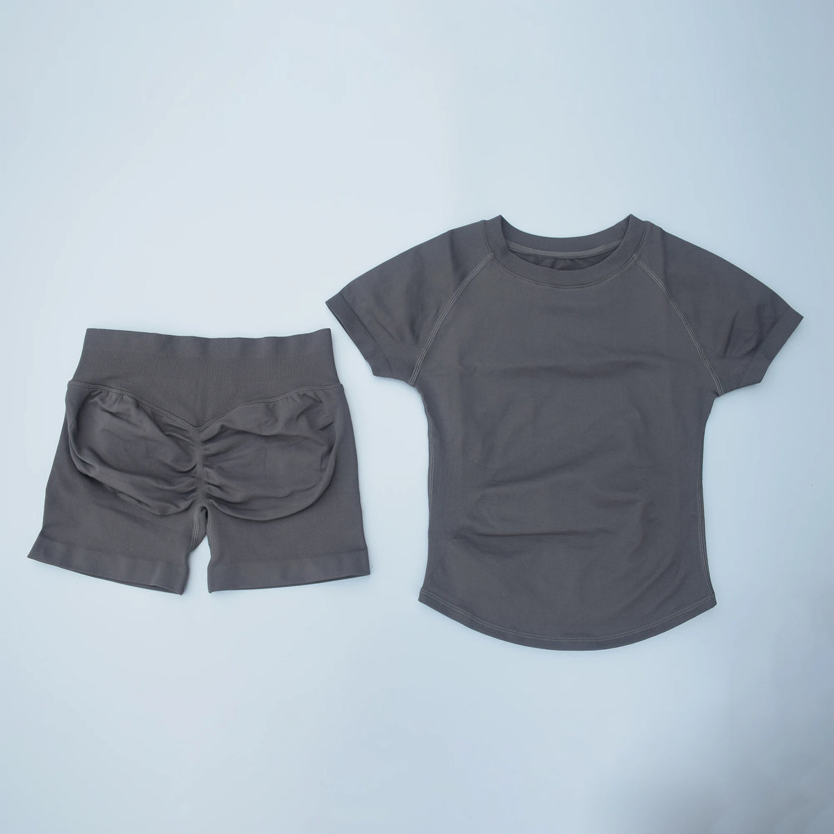 Seamless Yoga Top and Shorts Set for Women