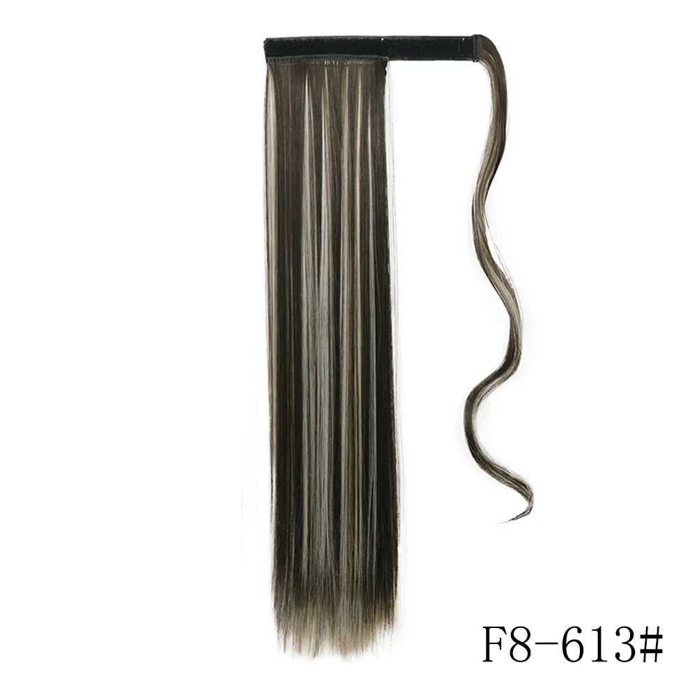 Long Straight Clip-in Ponytail Hair Extension Black