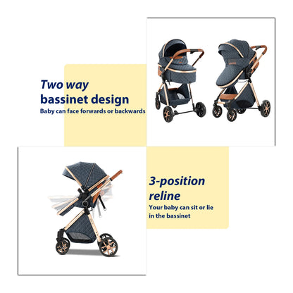 Lightweight 3 in 1 Baby Stroller Travel System