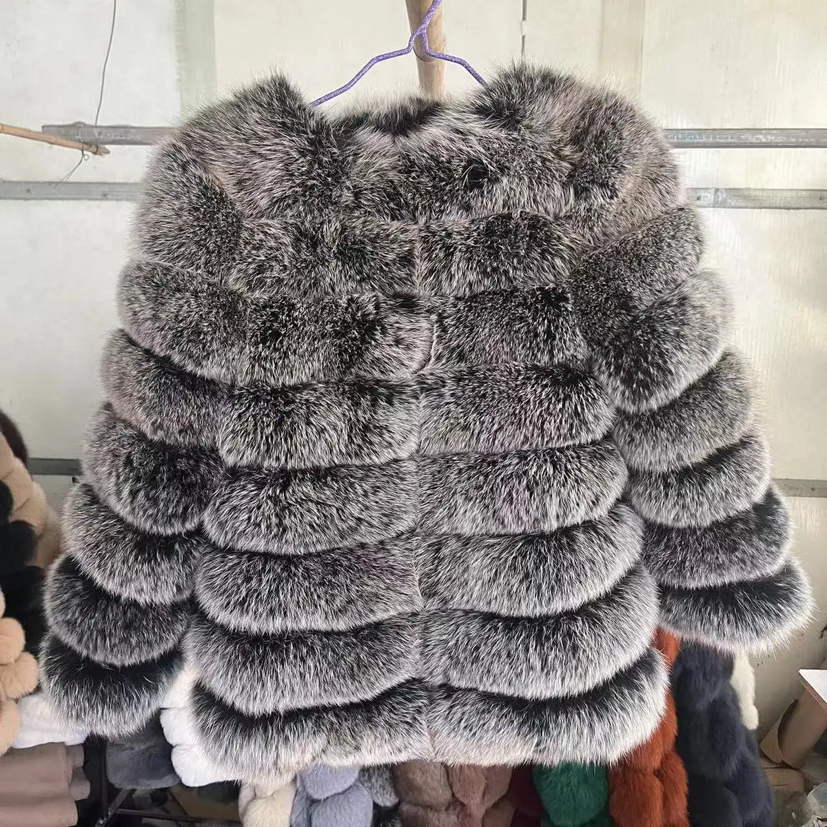 4in1 Real Fox Fur Coat for Women