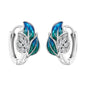 S925 Sterling Silver Iris Flower Hoop Earrings for Women