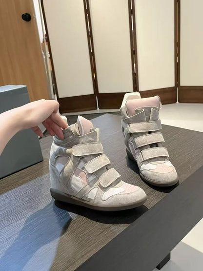 Women's Genuine Leather Ankle Boots with Hidden Heel