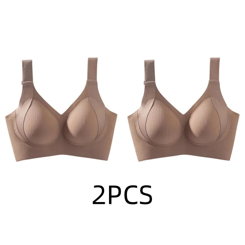 Women's Seamless Wire-Free Bra, Thin Style, Large Size