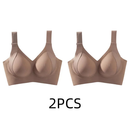 Women's Seamless Wire-Free Bra, Thin Style, Large Size
