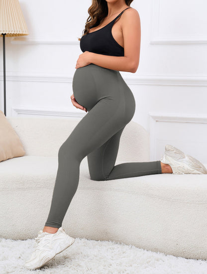 Womens Maternity Leggings Over Soft Polyester Activewear