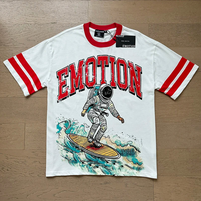 Mixed Emotion Cotton T-Shirt for Couples with Angel Print